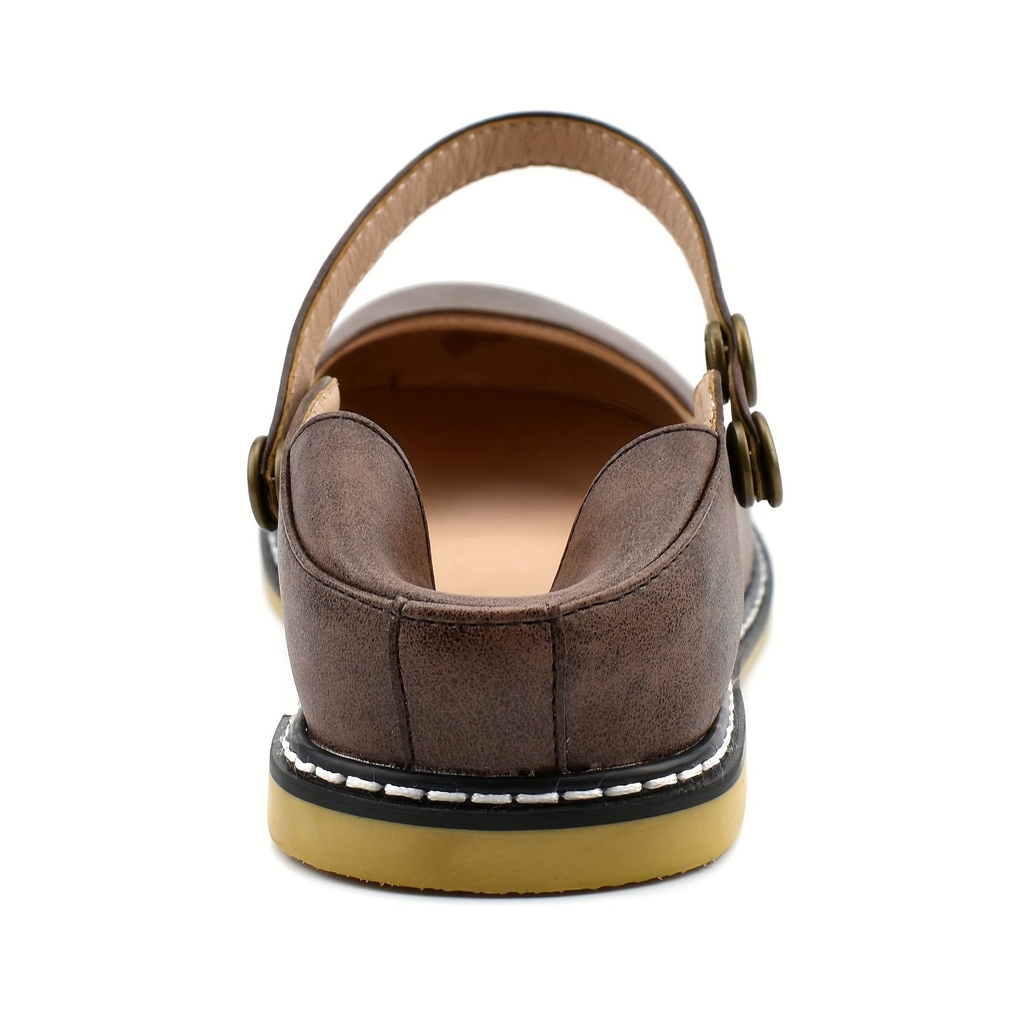 Women's Buckle Ankle Strap Mary Jane Flats, Flat Heel, Ankle Strap