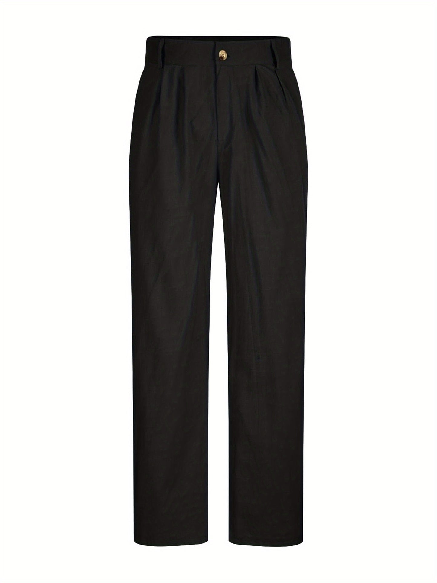 Men's Casual Comfy Cotton Straight Leg Trousers for Leisure Activities