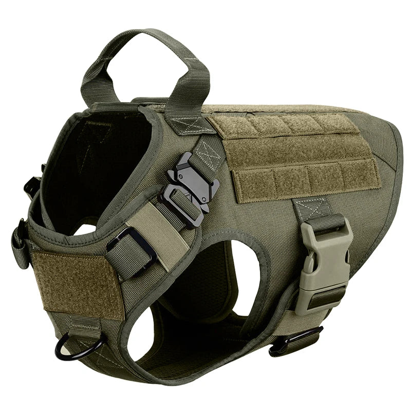 Tactical Dog Harness Pet K9 Malinois Training Vest Harness and Leash Set For All Breeds Dogs