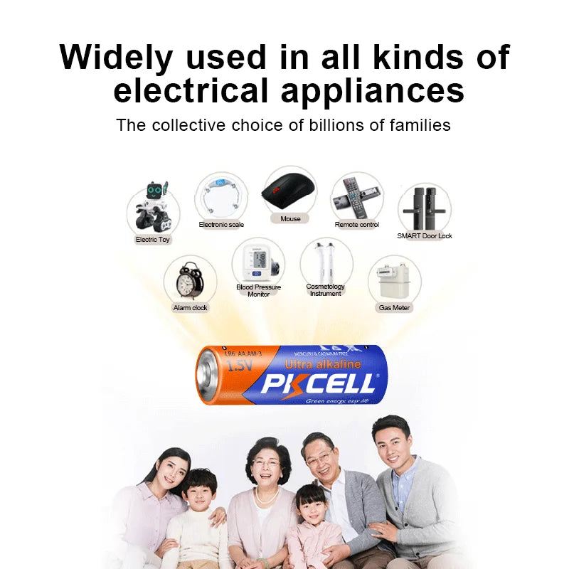 48pcs Pkcell LR6 AA batteries 2A battery UM3 MN1500 E91 1.5v Aa Alkaline Battery Dry Primary Superior R6P 2A Batteria