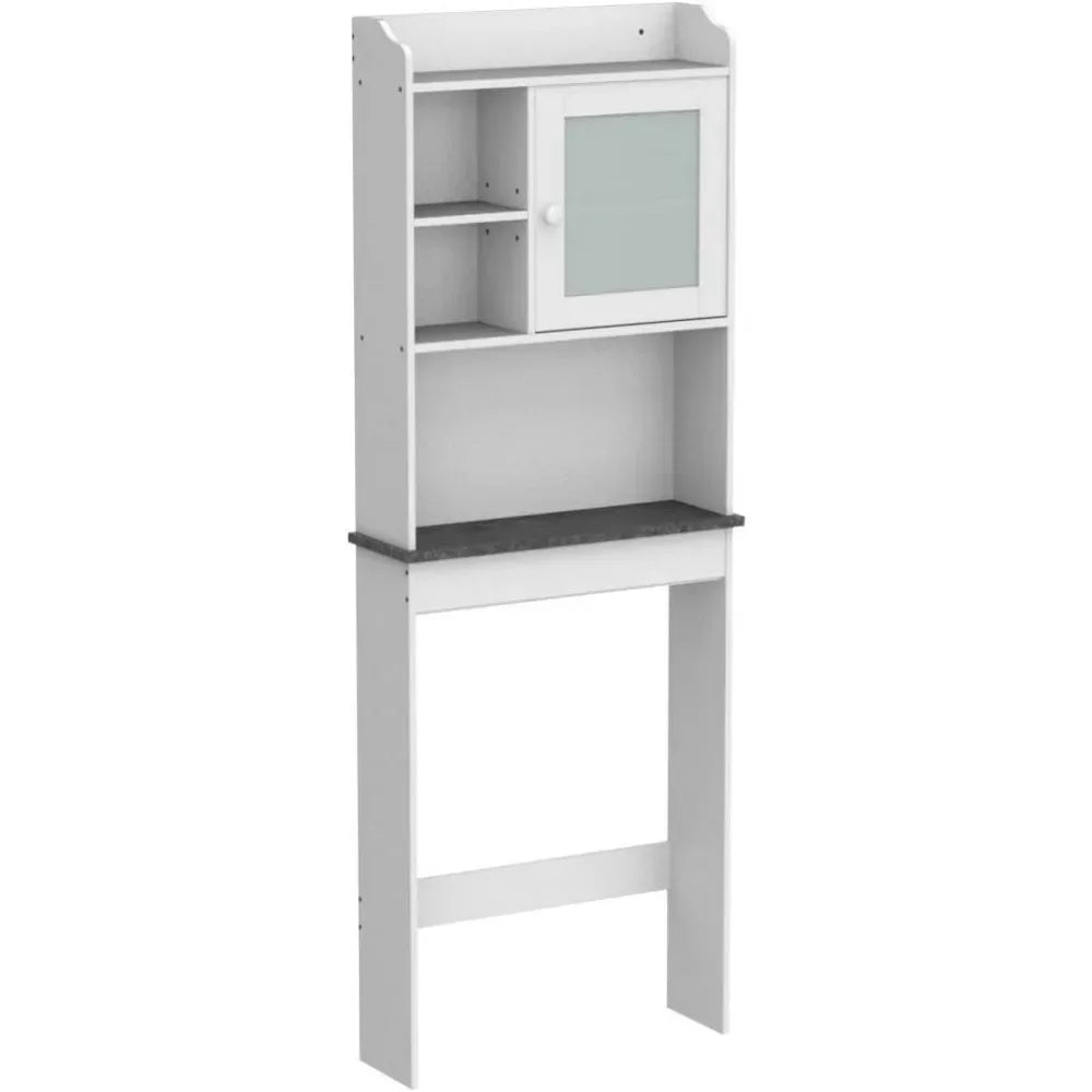 Toilet Bathroom Storage Cabinet Freestanding Organizer with Adjustable Shelves r