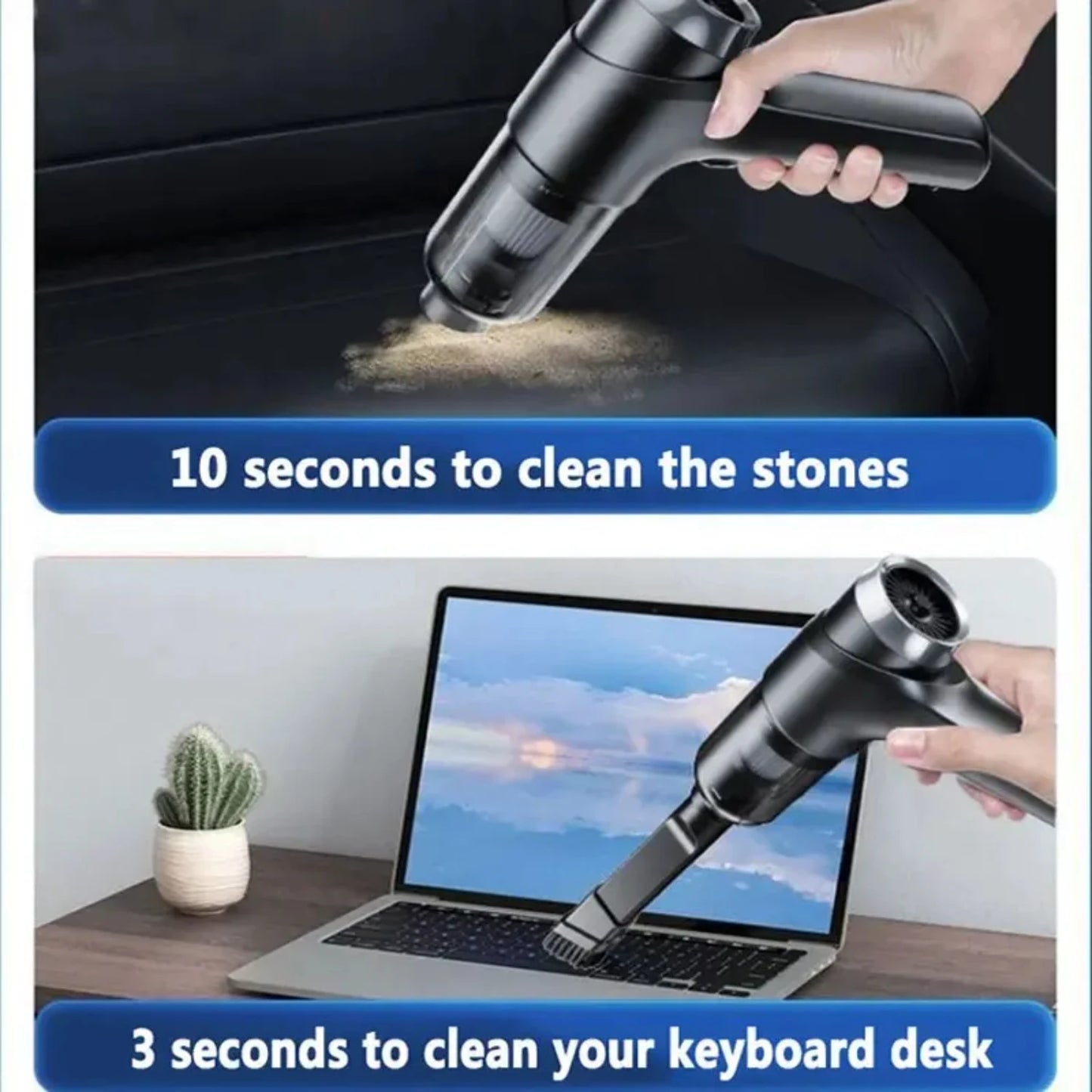 Portable Dual-Purpose Car Vacuum Cleaner -