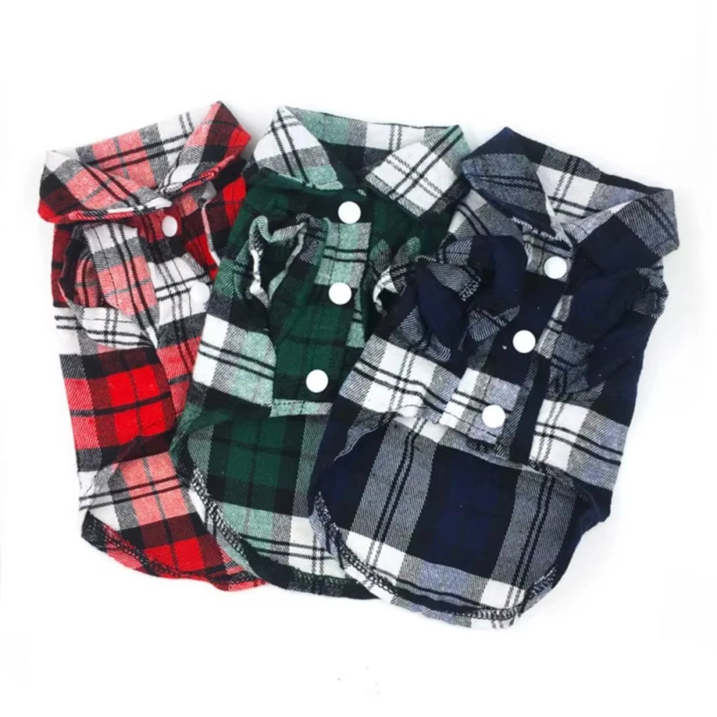 Dog Shirt Small Medium Dogs Boy Plaid Dog T-Shirt Summer Outfits