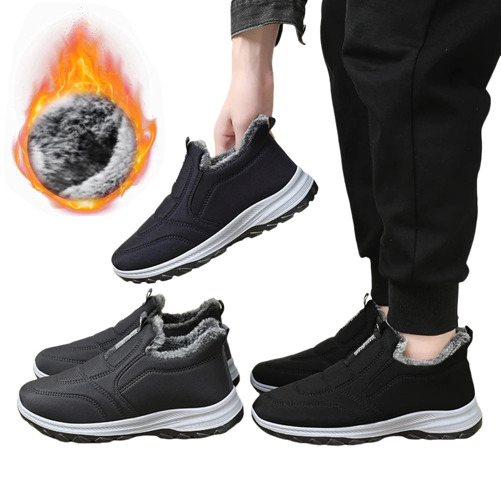 Snow Boots Lightweight Non-slip Thermal Ankle Boots Comfortable Winter Shoes