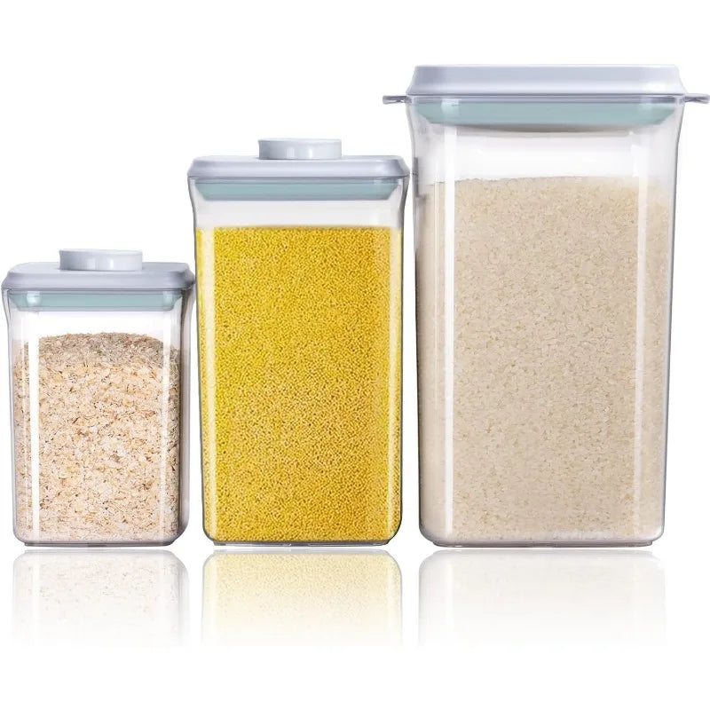 Airtight Food Storage Containers with Lids, Top One Button Control, Air Tight Stackable