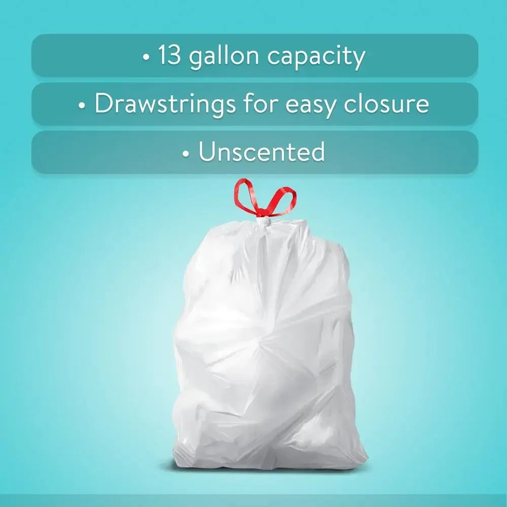 Tall Kitchen Garbage Bags 13 Gallon Drawstring Closure 80 Count Strong