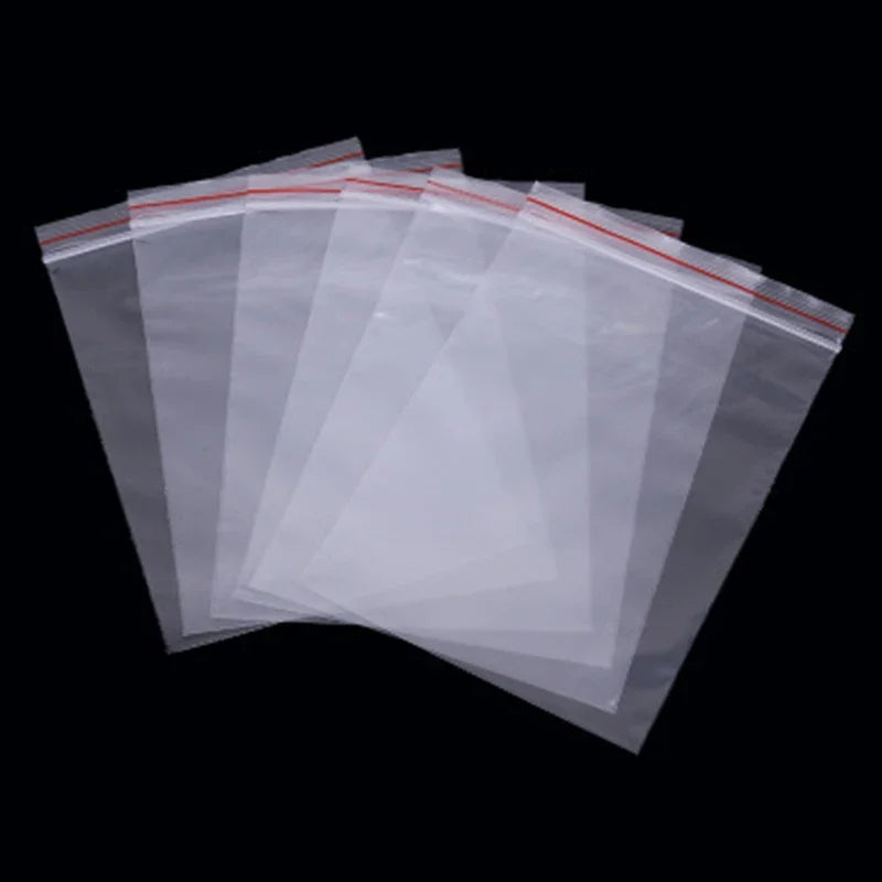 New 100PCS Various size Transparent Self Sealing