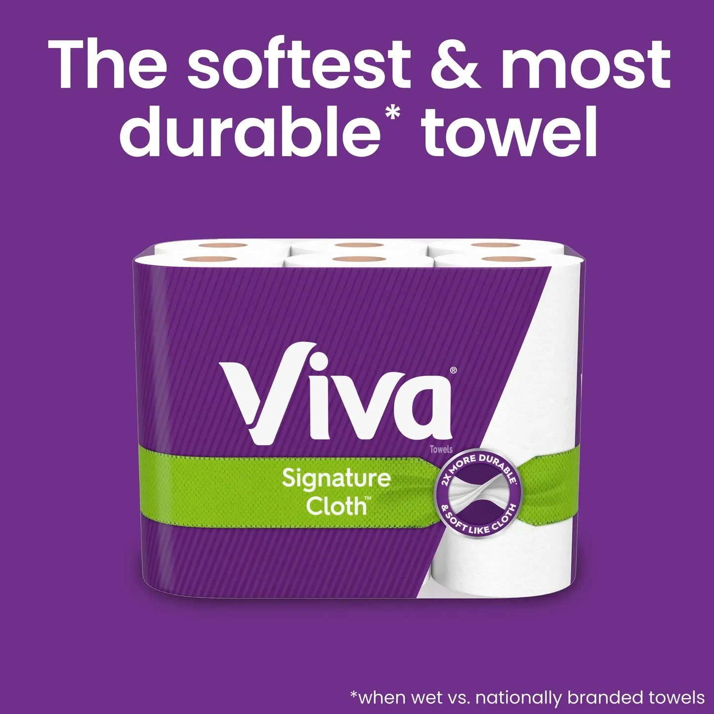 Signature Cloth Paper Towels 6 Double Rolls As Soft and Strong As Cloth