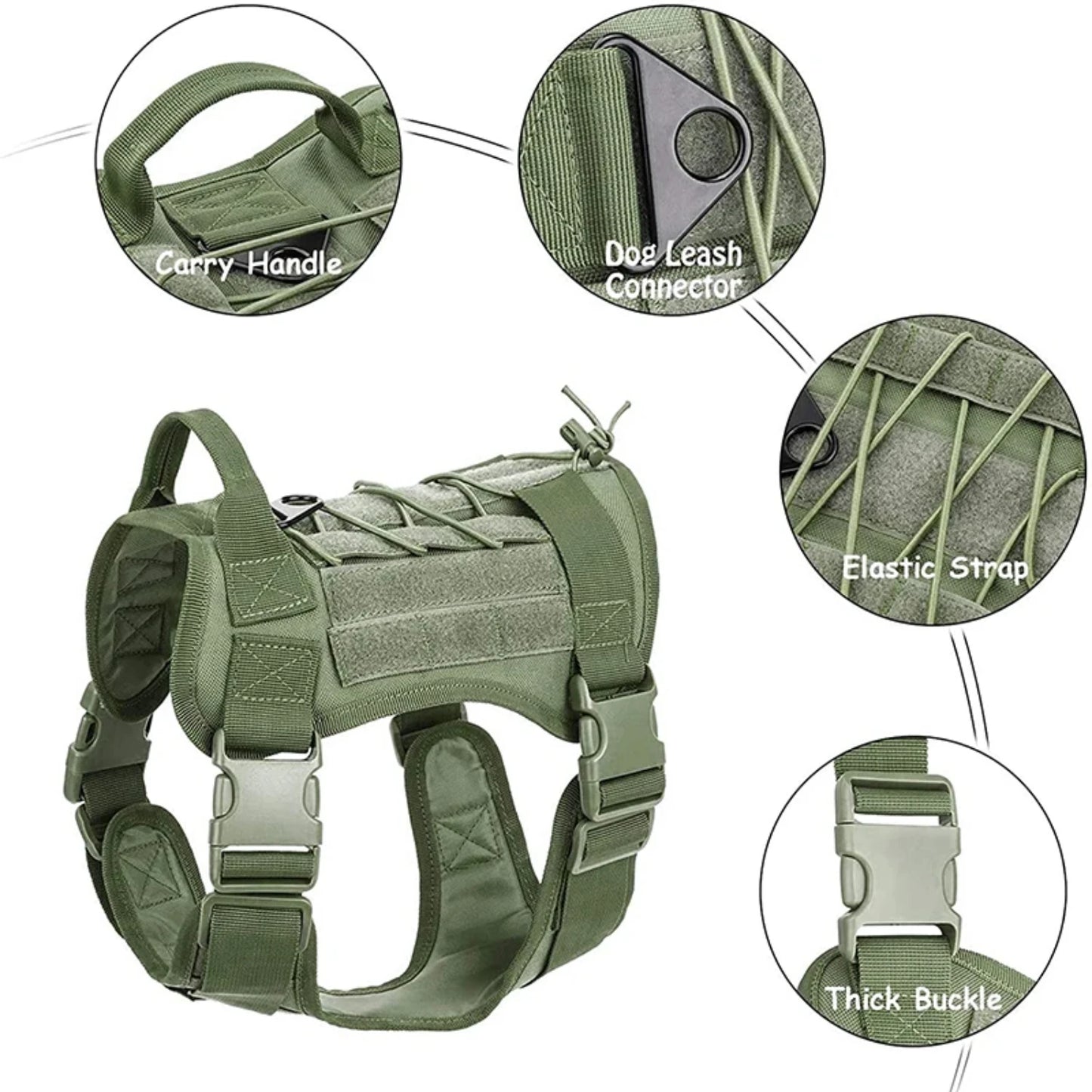 Comfortable and Durable Adjustable Dog Harness Set