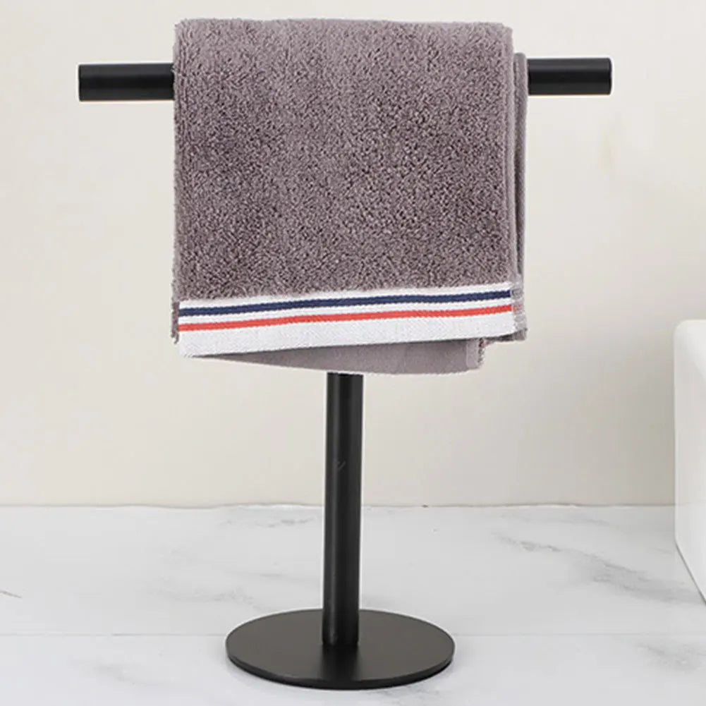 Stainless Steel Hand Towel Holder with Heavy Base Towel Rack Bath Towel Bar Stand for Bathroom Kitchen Vanity Countertop