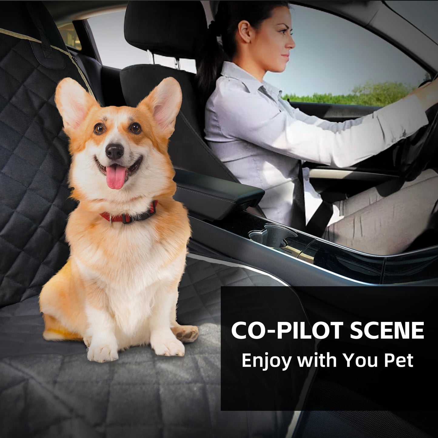 Car Pet Seat Cover Waterproof Foldable Dog Car Seat