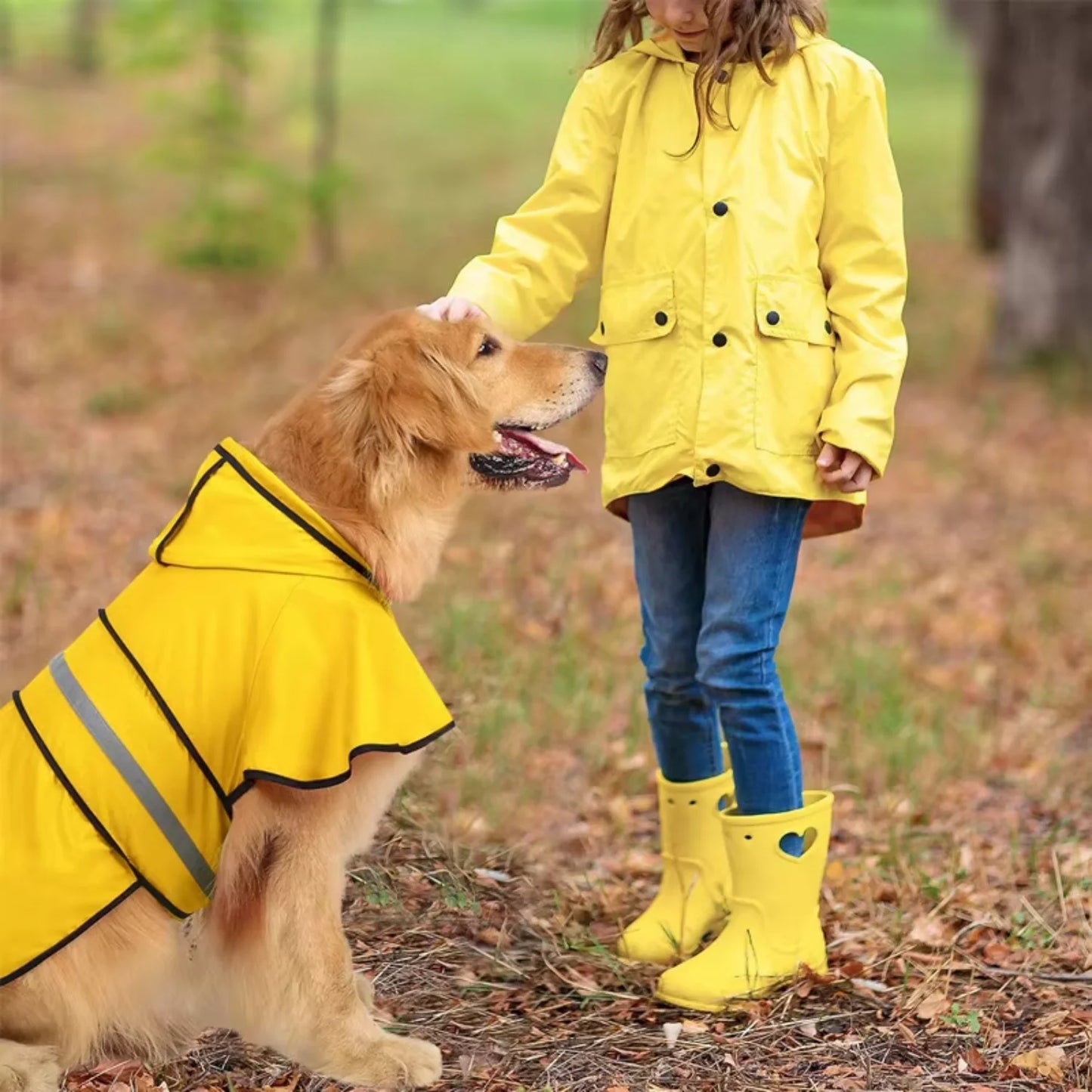 Dog Raincoat Hooded Clothes