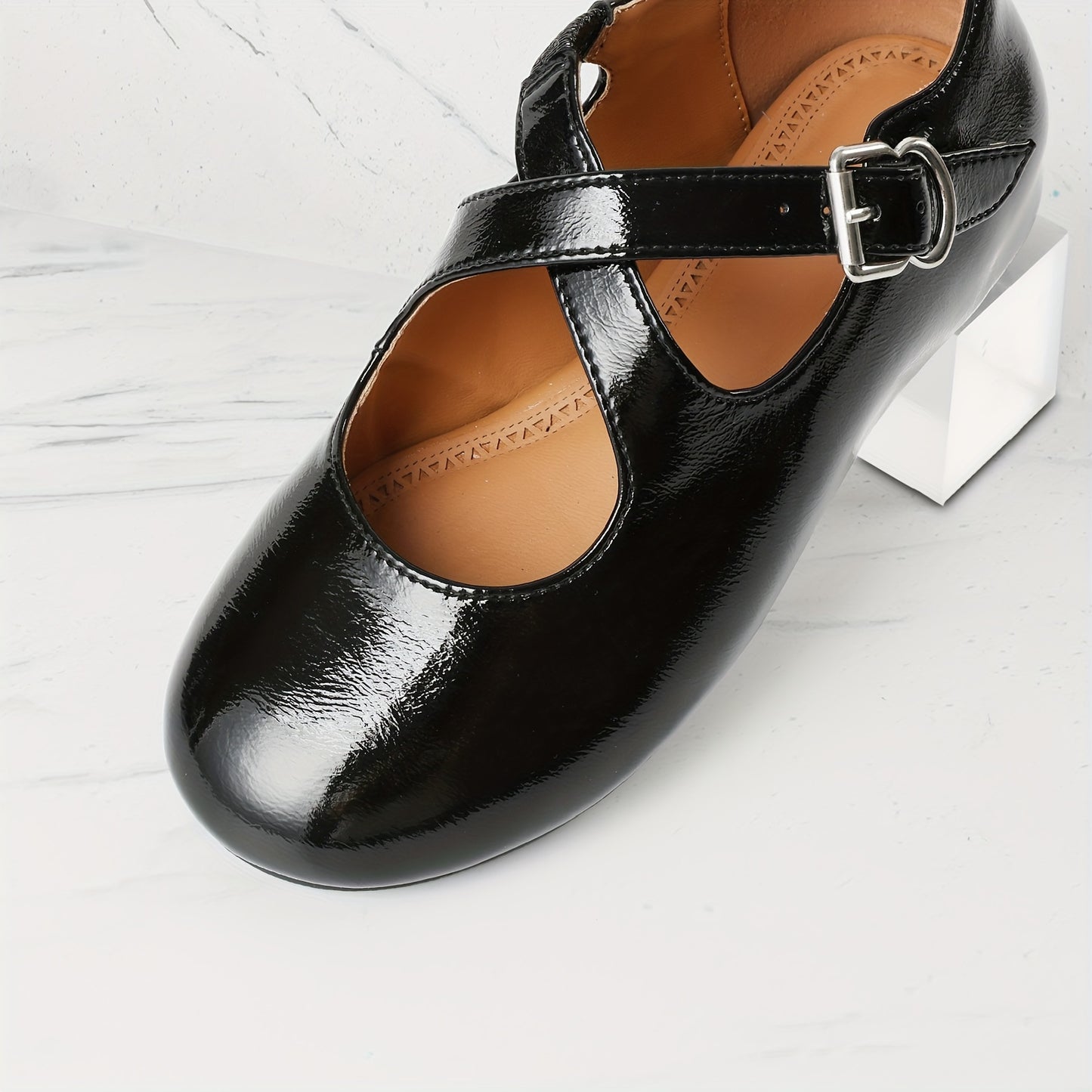 Elegant Mary Jane Flats for Women Upper, Rubber Sole for All-Season Wear