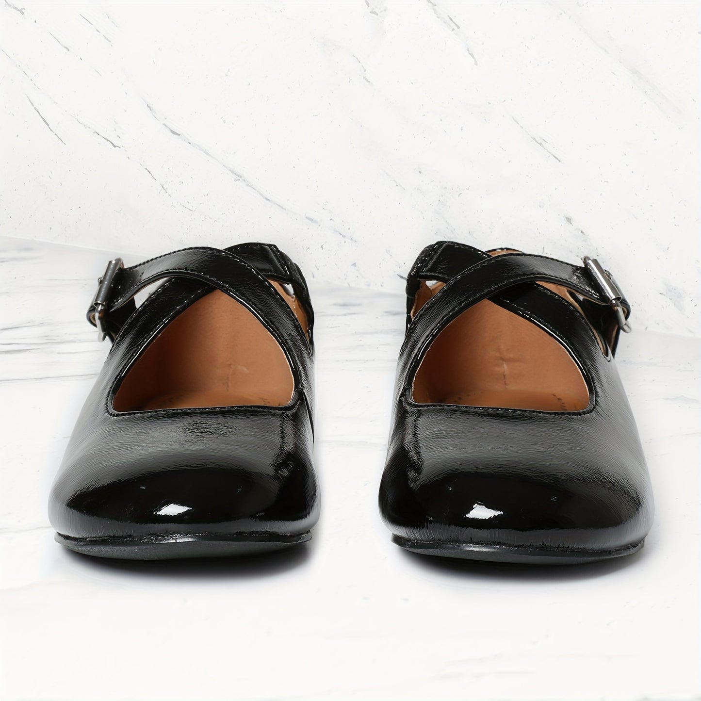 Elegant Mary Jane Flats for Women Upper, Rubber Sole for All-Season Wear