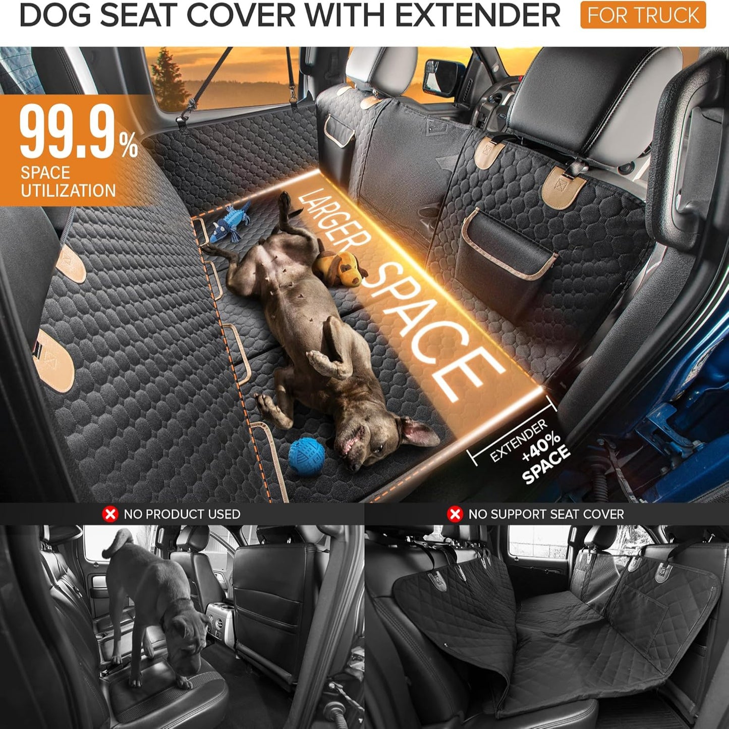 1pc SHARLOVY Heavy Duty Waterproof Dog Car Seat Cover,