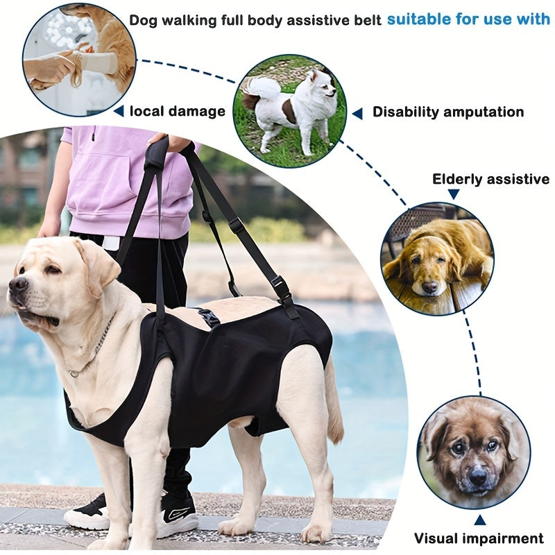 1pc Dog Walking Full Body Assistive Belt, , Suitable For Assisting Dogs In Walking And Climbing Stairs