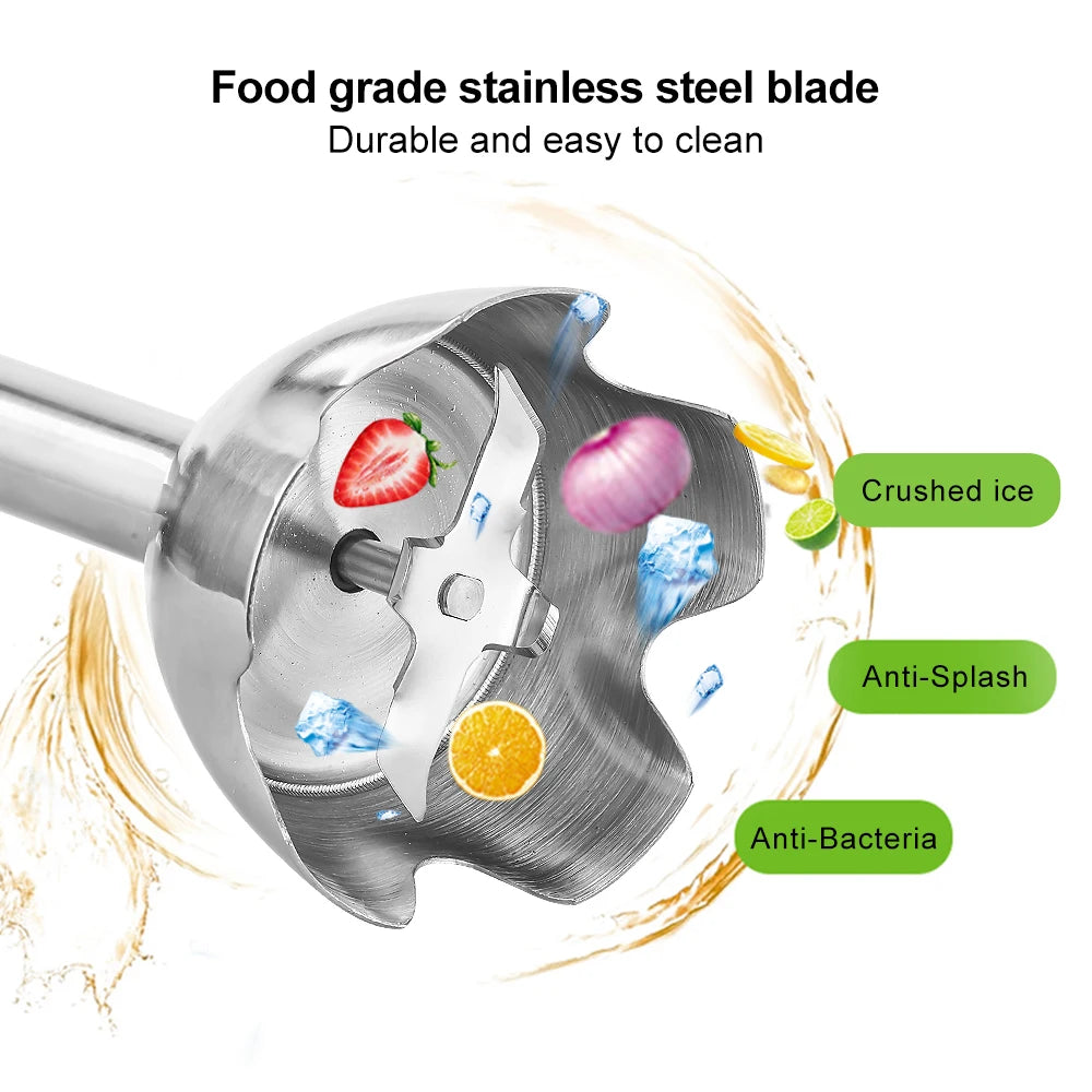 4 in 1 High Power 1200W Immersion Hand Stick Blender Mixer