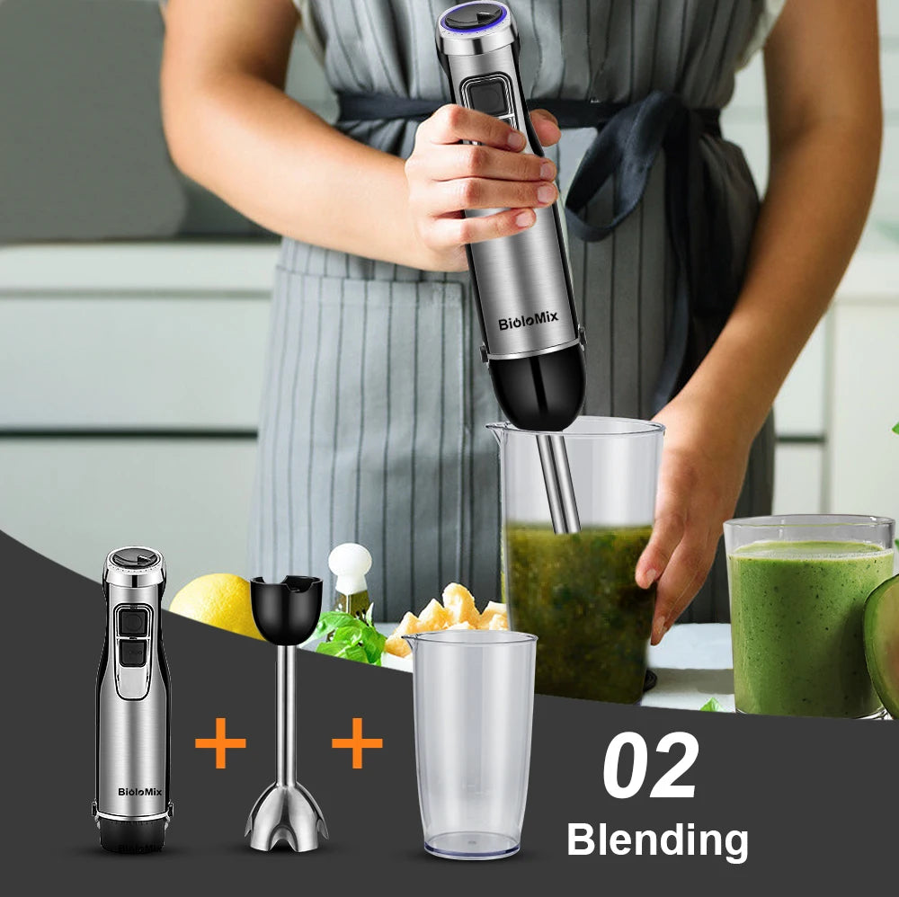 4 in 1 High Power 1200W Immersion Hand Stick Blender Mixer