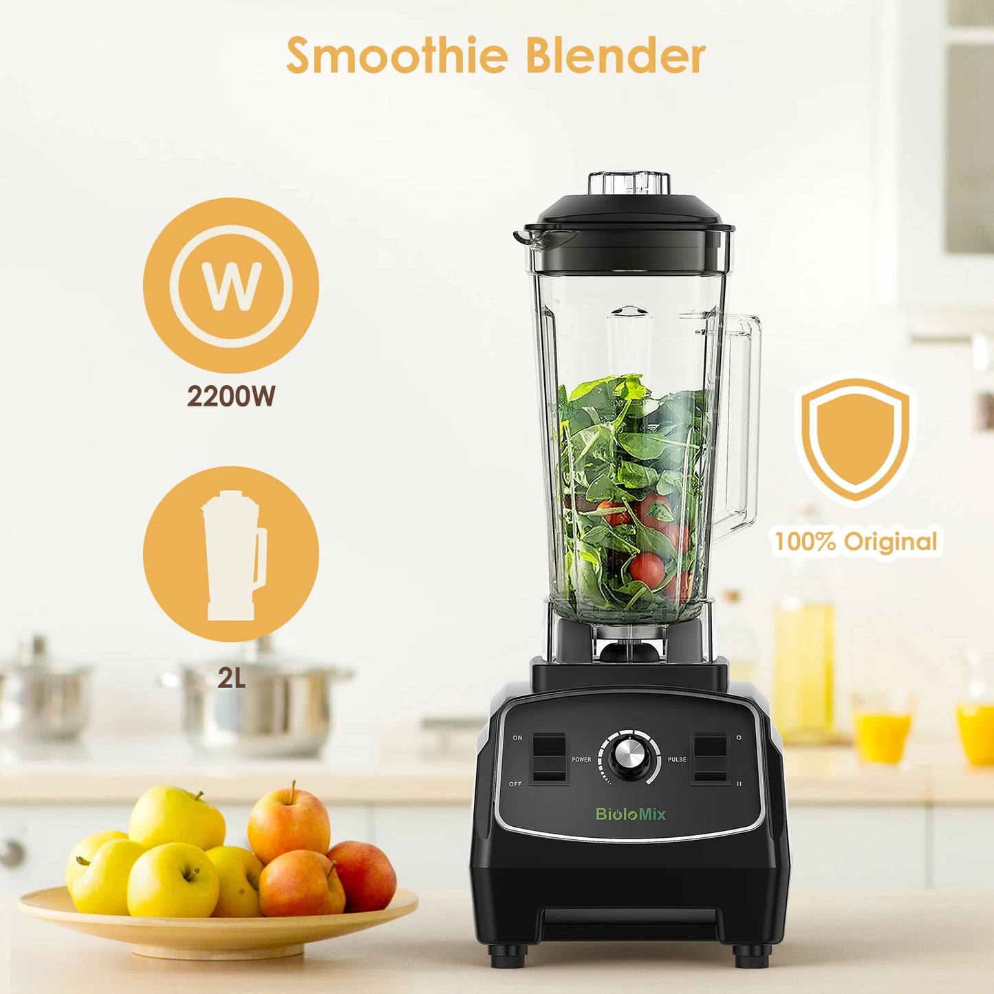 3HP 2200W Heavy Duty Commercial Grade Blender Mixer Juicer