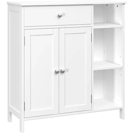 Bathroom Floor Cabinet with Doors & Drawer & Adjustable Shelf