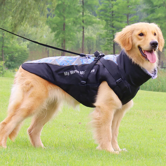 Large Pet Dog Jacket with Harness Winter Reflective Pet Coat