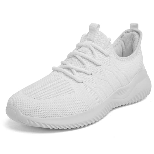 Men Running Shoes Breathable Mesh Lightweight Lace Up Outdoor