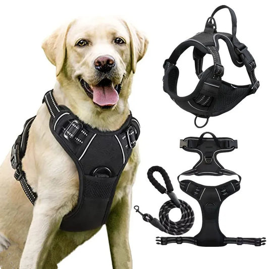 retractable  leash  training harness set for dogs