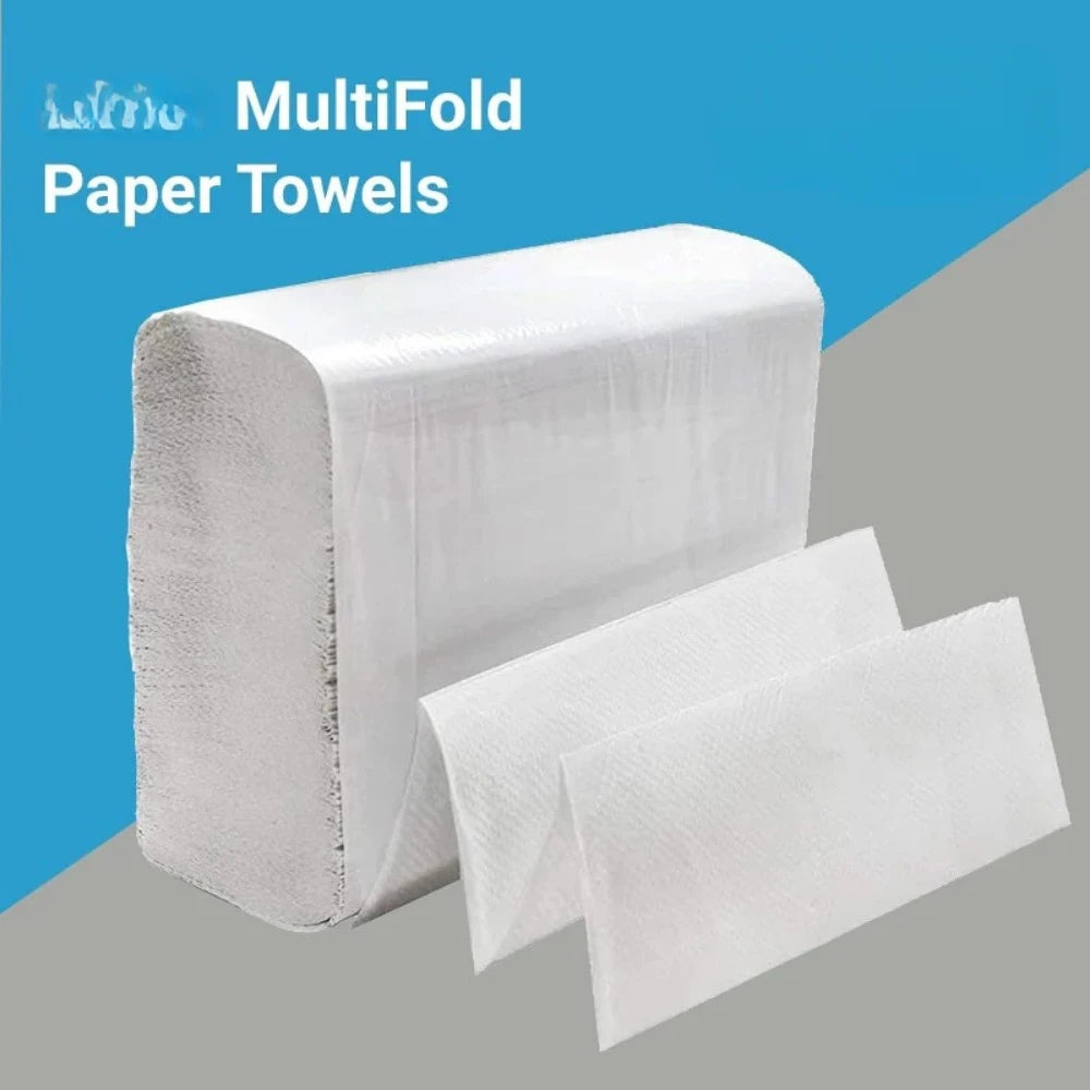 White MultiFold Paper Towels- Pack of 2-250ct. Total 500 Towels