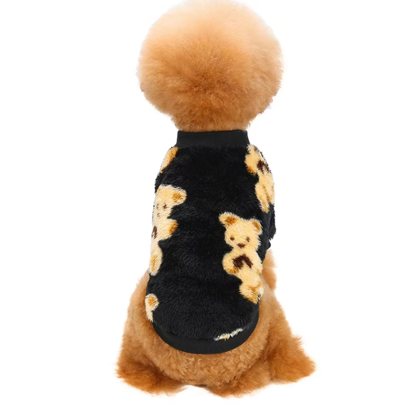 winter and autumn warm dog clothes, dog coats bear pattern