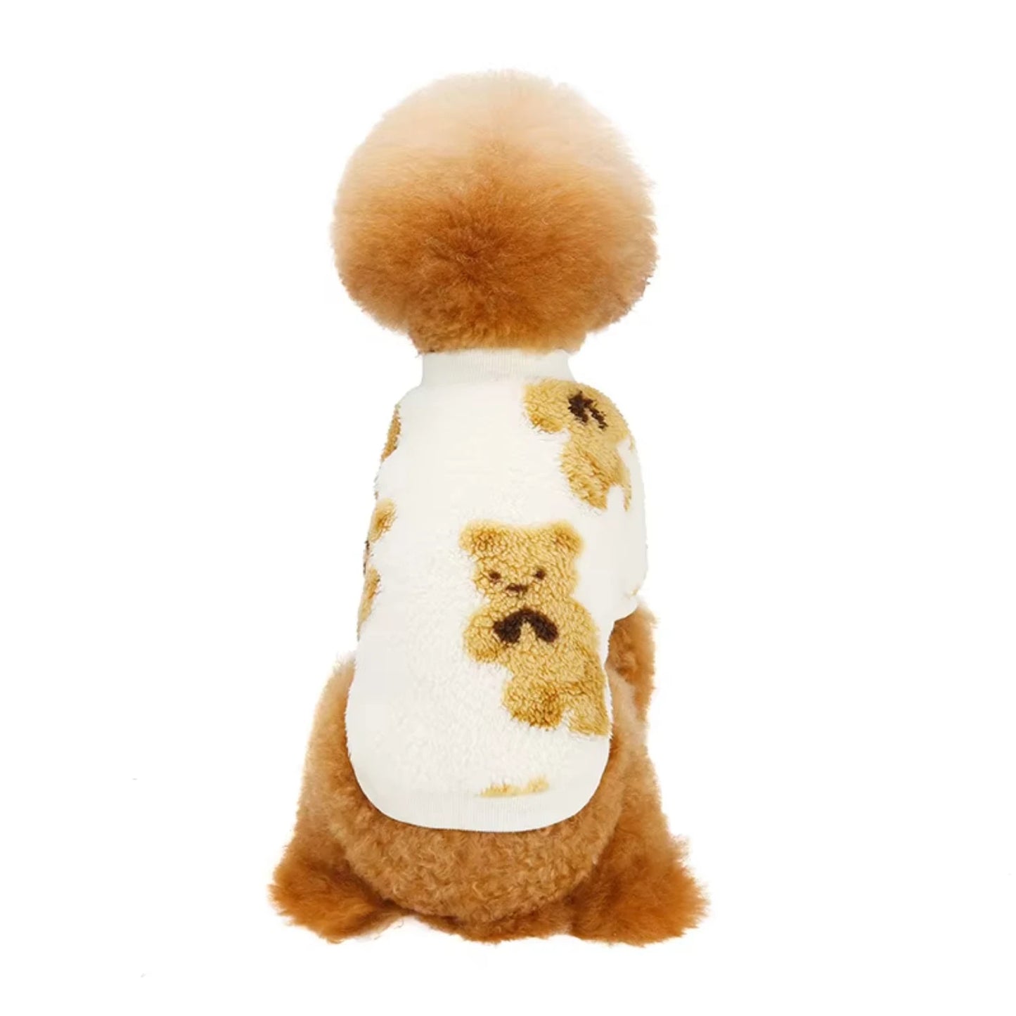 winter and autumn warm dog clothes, dog coats bear pattern