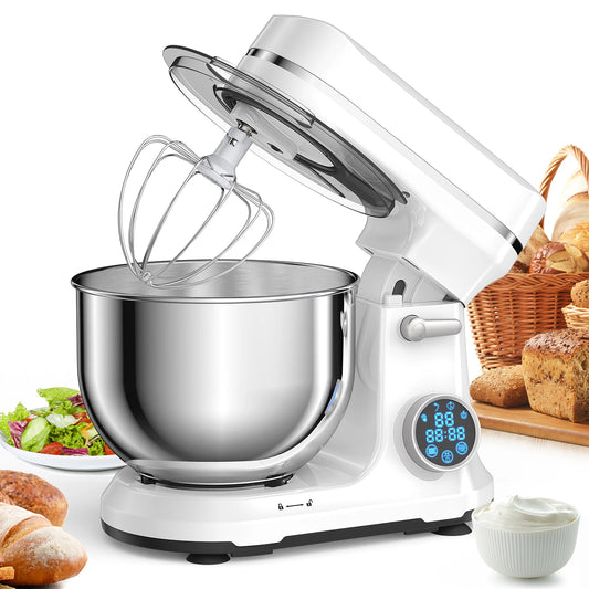 BioloMix Kitchen Food Stand Mixer 1200W 11-Speeds DC Motor Digital OLED Screen