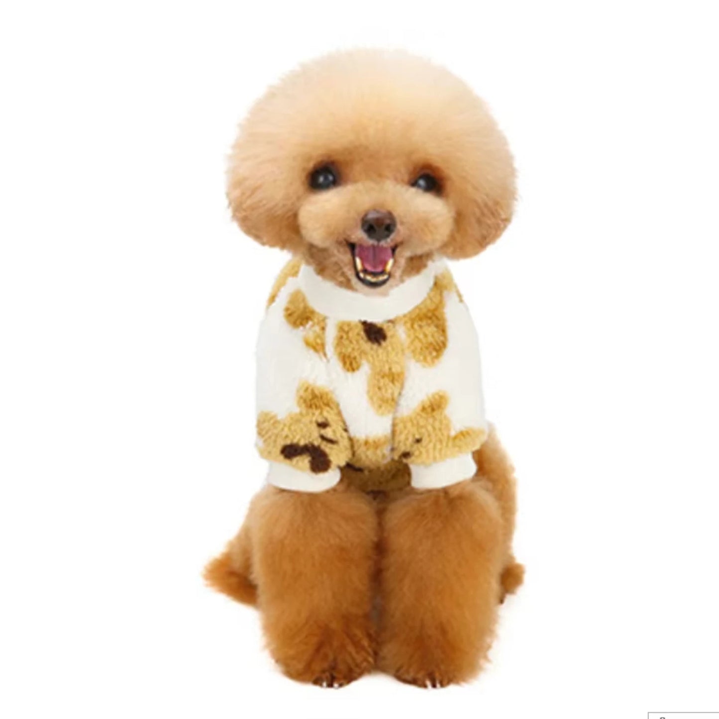 winter and autumn warm dog clothes, dog coats bear pattern