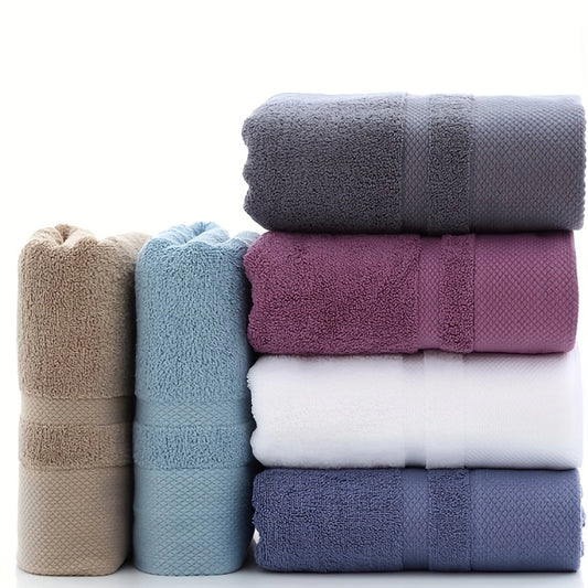 1pc Luxury Soft Bath Towel, Highly Absorbent Quick Dry Towel, For Bathroom, Gym, Hotel And Spa, Solid Color Plush Bath Towel, Ba